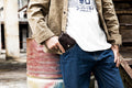 Mens Wallet with Zipper Genuine Leather Purse With Coin Pocket Coffee